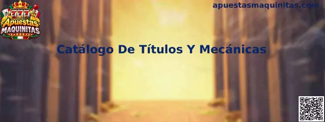 Catálogo de Títulos y Mecánicas en Apuestas Maquinitas